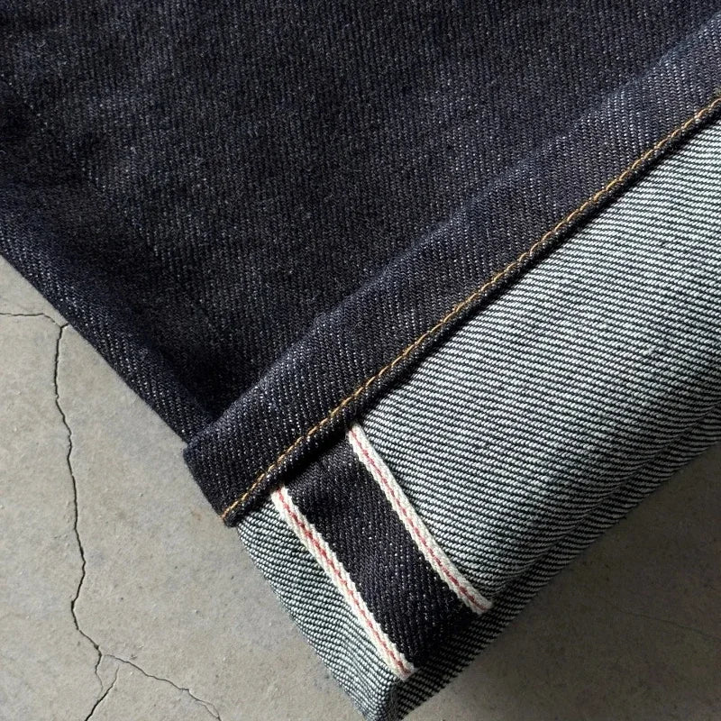 Plum Blossom Embroidery Baggy Jeans