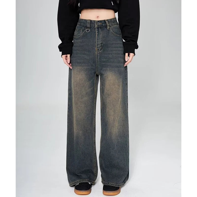 Washed Wide Leg Denim