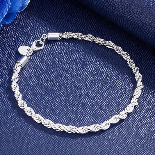 Silver Rope Bracelets